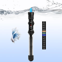 AQUANEAT 200W product shot shows a compact heater for 30-50 gallon tanks