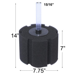 AQUANEAT Aquarium X Large Bio Sponge Filter setup demonstrates simple installation with airline for immediate aeration.