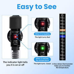 AQUANEAT mini thermometer strip for quick temp checks.