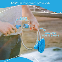 Aquapaw adjustable water flow settings demonstrated for a customizable wash.