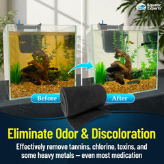 Aquatic Experts Carbon Pad filter-fit boosts versatility in freshwater, saltwater, and ponds.