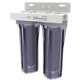 Aquatic Life color-changing DI resin double canister setup for clearer hydroponic water