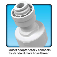 Aquatic Life RO Buddie carbon block filter process reduces chlorine for safer aquarium habitats.