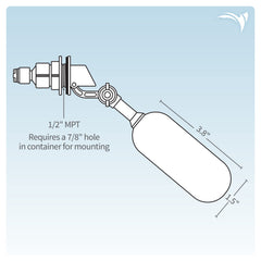 AquaticLife auto shut-off valve detail demonstrates reliable water control for tanks