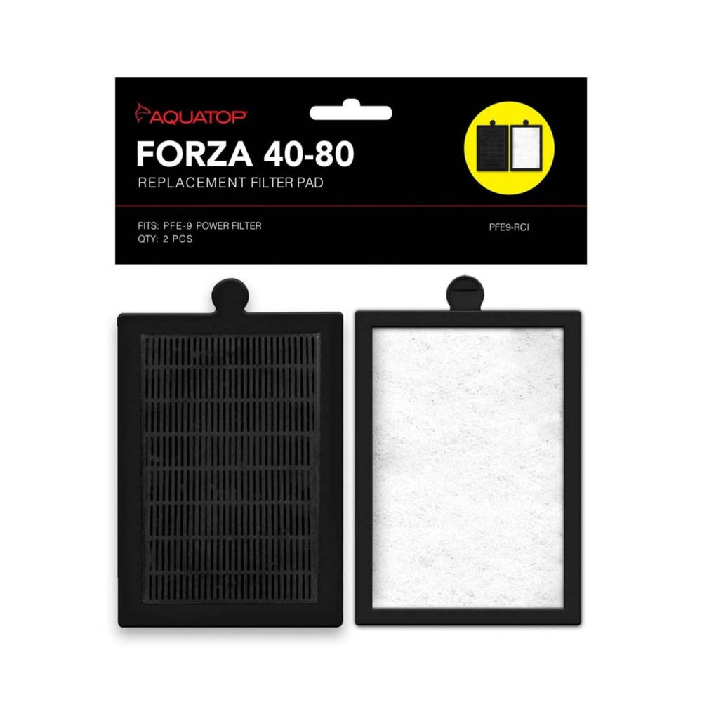 Aquatop Forza PFE-4 filter cartridge with activated carbon enhances water clarity.