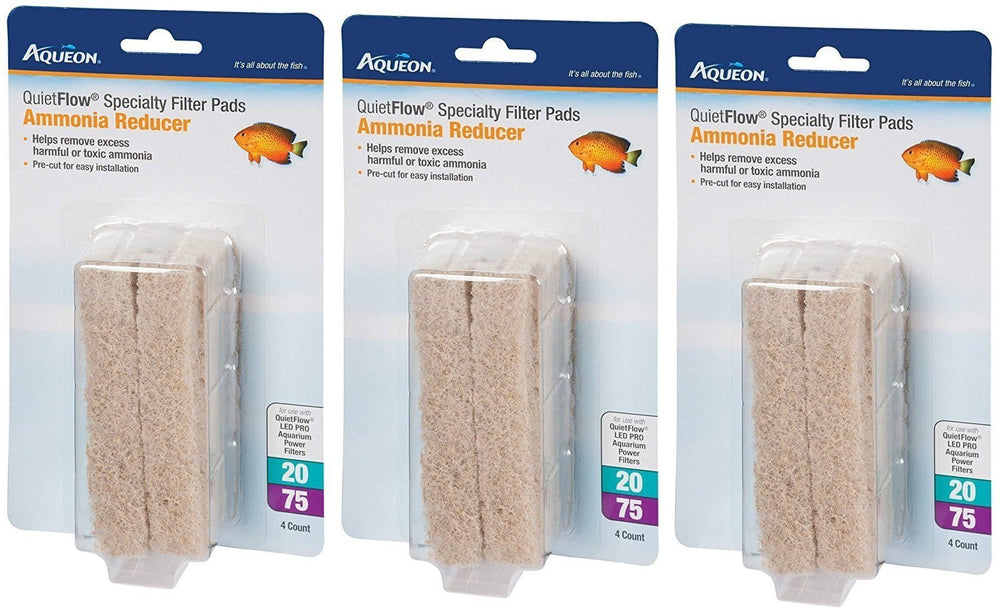 Aqueon ammonia minipad cartridge for QuietFlow 20/75 supports easy maintenance and ammonia control.