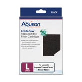Aqueon EcoRenew cartridge close-up showing carbon-infused fibers for clearer water