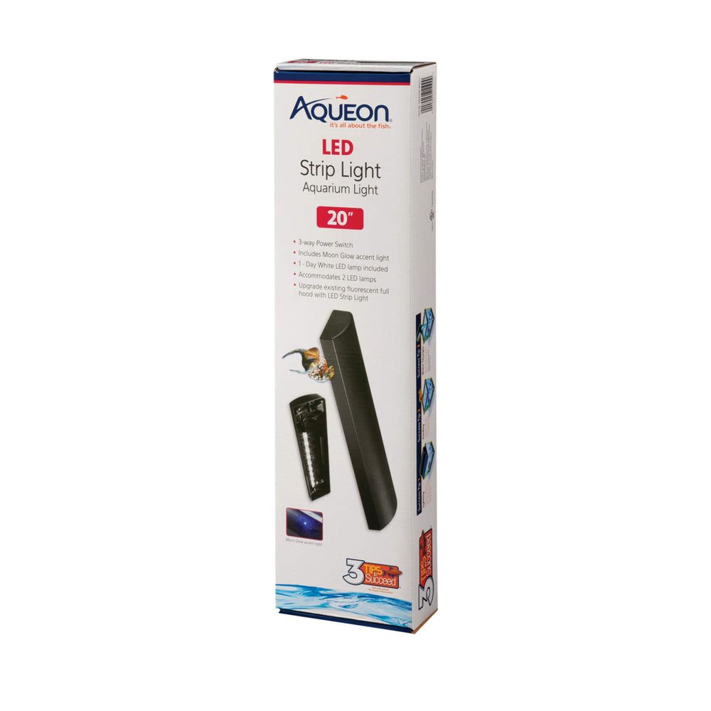 Aqueon LED Strip Light day-white lamp provides bright daylight viewing for tanks.