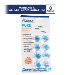 Aqueon Pure gel ball dosing closeup demonstrating easy weekly application.