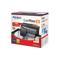 Aqueon QuietFlow 30 LED PRO flow rate illustration shows efficient water turnover