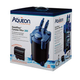 Aqueon QuietFlow canister-filter-front-view highlights compact filtration for small tanks.
