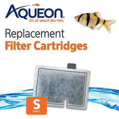 Aqueon replacement filter cartridge small dense floss highlights robust filtration performance.