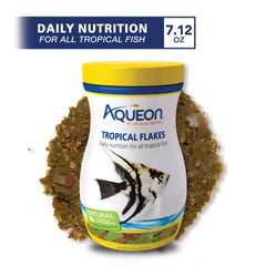 Aqueon Tropical Fish Flakes in a bowl ready for surface feeding