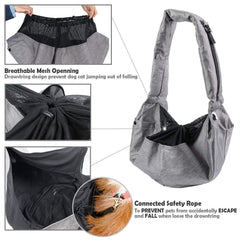 ARELLA dog sling waterproof-oxford-cloth protects your pet during light rain outdoors.