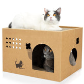 ARGOPET cat cardboard house cactus-design provides a stylish cozy shelter for lounging.