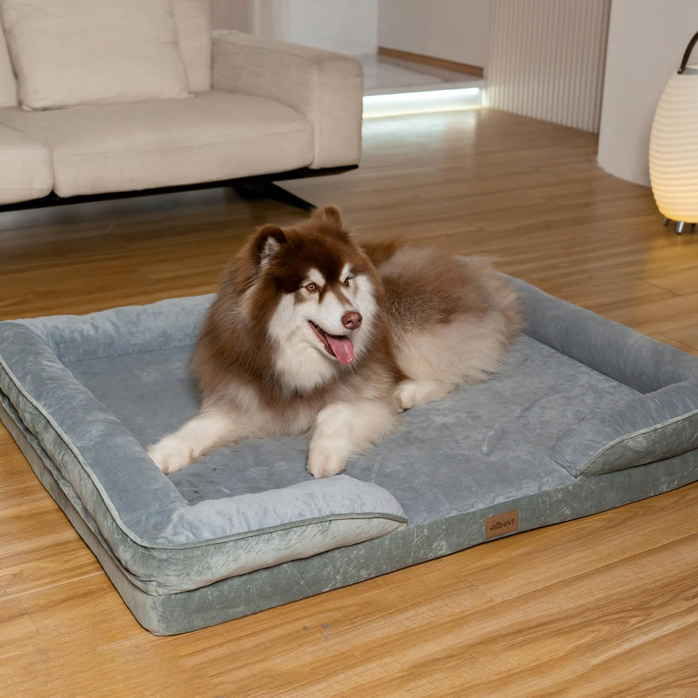 ARHAT orthopedic dog bed with egg crate foam supports joints during sleep