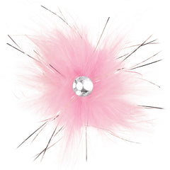 Aria Sparkle Feather Bows elastic band back secures styling gently