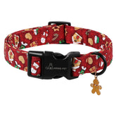 Aring Pet Christmas collar snowman design; soft cotton comfort for sensitive necks.