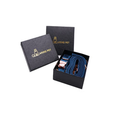 Aring Pet Velvet collar with rose gold D-ring detail for durable, stylish control.