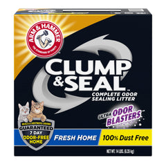 ARM & HAMMER Clump & Seal technology close-up—seals odor around waste.