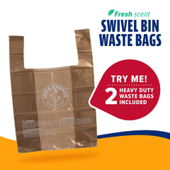 Arm & Hammer Swivel Bin XL leakproof design keeping yard odor-free.