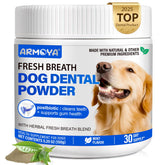 ARMOYA dog teeth cleaning powder tub for convenient daily dental care
