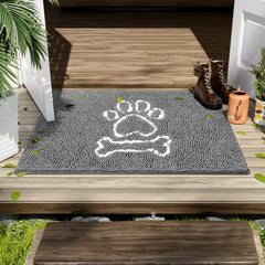 AROGAN indoor doormat chenille traps mud and dirt at entry