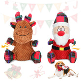 Aroocke Santa toy left promotes festive dog play and photos.