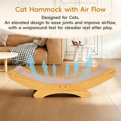 AROPEME natural sisal scratch surface promotes healthy claws for indoor cats.