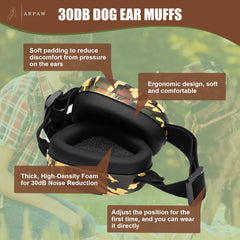ARpaw dog ear muffs comfort-soft-strap provide gentle pressure and secure wear during walks