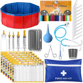 Arrowbash 57-pcs puppy whelping kit box supports newborn care with essential tools.