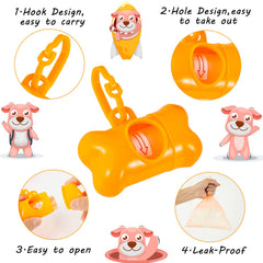 Arroyner poop bags sized 8-85inch-11-8inch for larger messes.