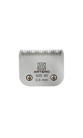 Artero A5 Blade #30 close-up shows ultra-fine 0.02 inch cut for detail work.