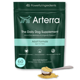 Arterra Dog 60-scoop packaging highlights longevity support for overall wellness