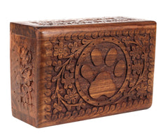ARTISENIA handcrafted rosewood urn detail highlights smooth finish and artistry