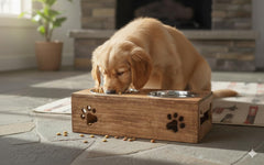 ARTISENIA Paw Design elevated dining table designed for small cats and puppies.