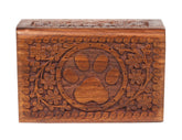 ARTISENIA wooden pet memorial urn shows rich rosewood grain for lasting tribute