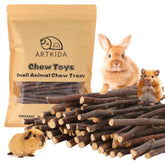 ARTKIDA baguettes-pomme-bois-petits-animaux: favorisent la mastication naturelle.