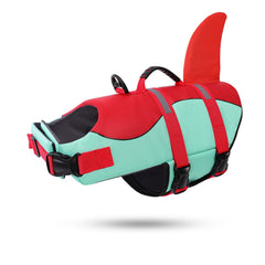 ASENKU dog life jacket shark front view helps keep your dog afloat during swims