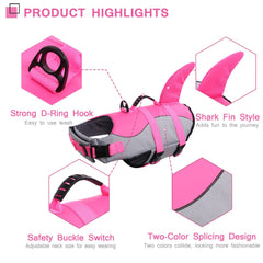 ASENKU Shark Pink small inner foam provides buoyant comfort during swims.