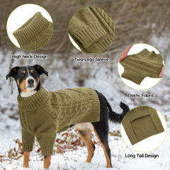 ASENKU dog sweater warm yarn highlights cozy warmth and easy care.