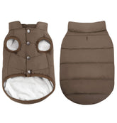 ASENKU dog winter coat waterproof exterior protects a dog on wet walks.