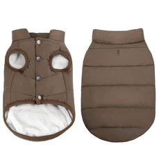 ASENKU dog winter coat waterproof exterior protects a dog on wet walks.