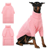 ASENKU extra-large dog sweater pink 3XL keeps dogs warm during chilly walks