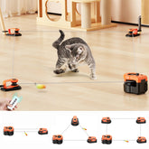 AsFrost upgraded cat toy treadmill moving string mouse pursuit for indoor play and chase