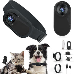 ASHATA cat collar camera on a dog for wearable footage capture