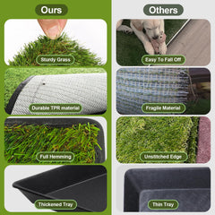 ASKIZ 3-layer potty grass system highlights efficient drainage.