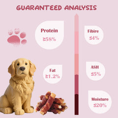 ASMPET dental-care chews imagery hints at gum health and plaque reduction.