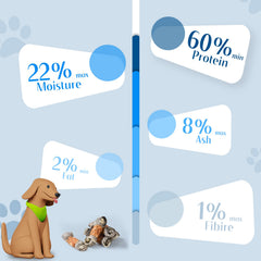 ASMPET Dog enjoying chew illustrates an on-the-go reward during walks.