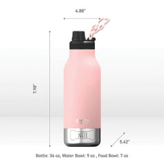 Asobu Dog Barky Bottle removable water bowl supports easy dog hydration.